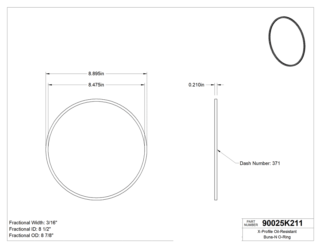 Technical drawing - 90025K211
